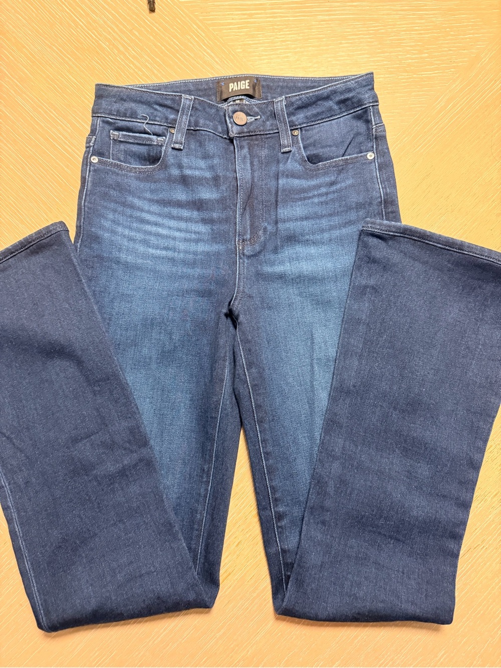PAIGE Women's Indigo Straight-Leg High-Rise Jeans